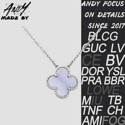 💰(€22=179CNY) Four-leaf clover necklace, purple Item ID:50008761