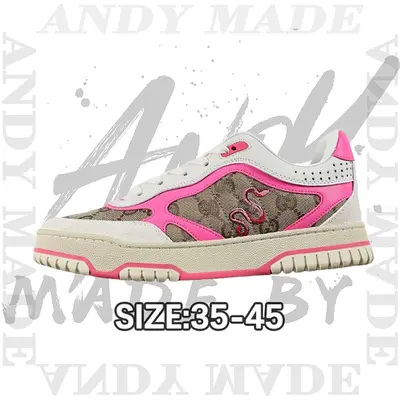 💰€47=380CNY)G*ucci Re-Web Leather SneakersLow-top all-match sports sneakers Item ID:30009567