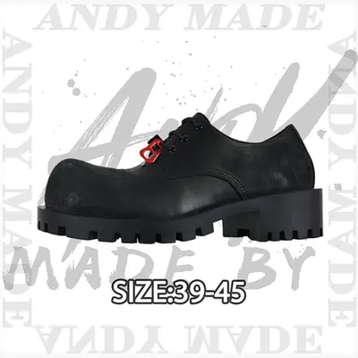 💰(€66=540CNY)Mickey Style Genuine Leather Derby Casual Thick-Soled Leather Shoes Item ID:30002555