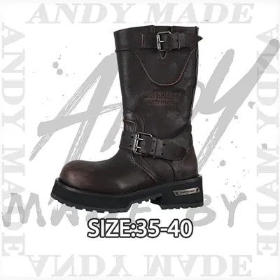 💰(€88=720CNY)Motorbike punk style Martin boots with buckles and thick soles Item ID:30004878
