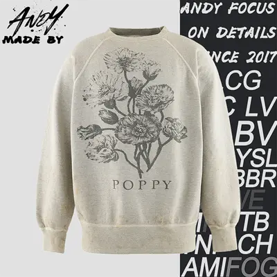 💰(€39=320CNY)S*M Distressed Print Crew Neck Sweatshirt Item ID:10005555