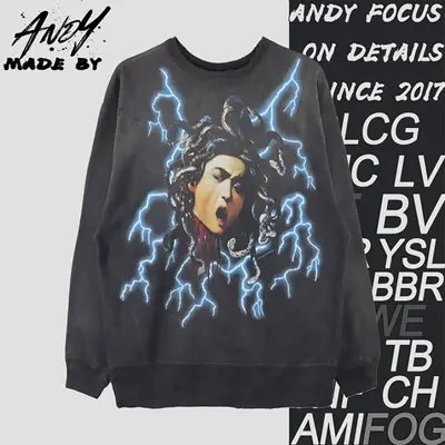 💰(€42=350CNY)S*M Medusa Hydra Print Crew Neck Sweatshirt Item ID:10005432