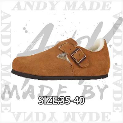 💰(€38=310CNY)Birkenstock maroon full-coverage slip-on shoes with fur trim Item ID:30002318