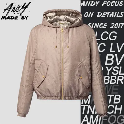 💰(€68=560CNY)Gravure embossed cotton-padded jacket, khaki color Item ID:10009550