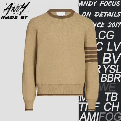 💰(€42=350CNY)Color-blocked crew neck knit sweater Item ID:10005908