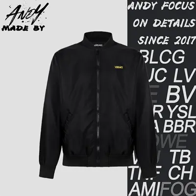 💰(€45=370CNY)V*ERSACE Embroidered Medusa Head Zip-Up Long-Sleeve Jacket Item ID:10002616-Z