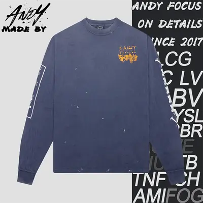 💰(€33=270CNY)S*M Wolf head nail print long sleeve Item ID:10008796