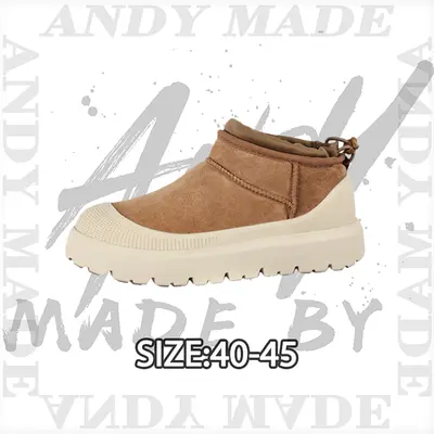 💰(€46=380CNY)Second generation mid-calf style, chestnut brown, 4cm thick sole Item ID:30003599