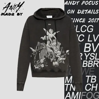 💰(€38=310CNY)OW Angel Harp Print Hood Item ID:10005446