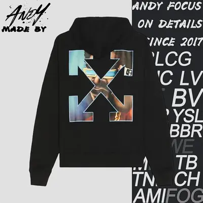 💰(€38=310CNY)OW Portrait overlay arrow print hoodie Item ID:10005538