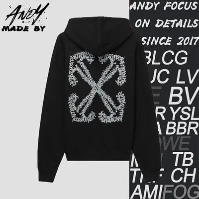 💰(€35=290CNY)OW wavy anchor arrow embroidered hoodie Item ID:10008377