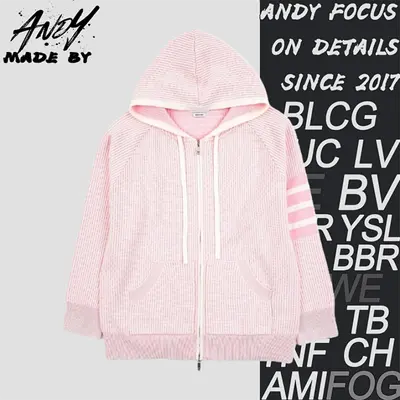 💰(€46=380CNY)TB K23 Four-stripe Vertical Striped Hooded Jacket Item ID:10000884