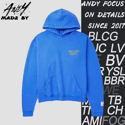 💰(€43=350CNY)G*D Blue English letter print hooded sweatshirt Item ID:10004747