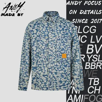 💰(€46=380CNY)monogram pixelated leopard print denim jacket Item ID:10005493