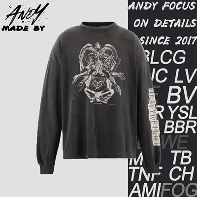 💰(€33=270CNYS*M Ram's head and devil print long-sleeved shirt Item ID:10000697