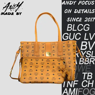 💰(€170=1400CNY)Cognac-colored reversible shopping bag, medium size Item ID:40003080