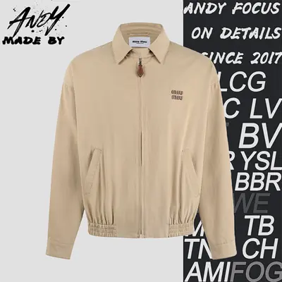 💰(€41=340CNY)Solid color lapel zip-up logo long-sleeved jacket Item ID:10009695-Z