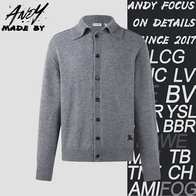 💰(€39=320CNY)Lapel and elbow patch cashmere cardigan Item ID:10008177-Z