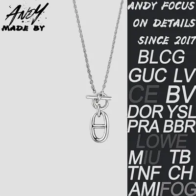 💰(€22=185CNY)Sterling silver pig nose necklace Item ID:50000759