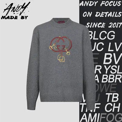 💰(300CNY)New Year Red Lantern Double G Embroidered Knit Sweater Item ID:10004617-S