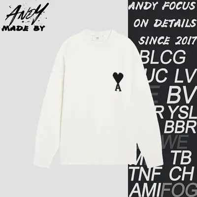 💰(270CNY)Heart Jacquard Crew Neck Sweater - Beige Item ID:10004886