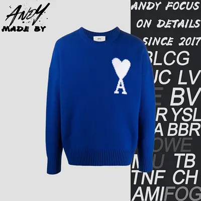 💰(270CNY)Blue and white jacquard crew neck sweater Item ID:10001958