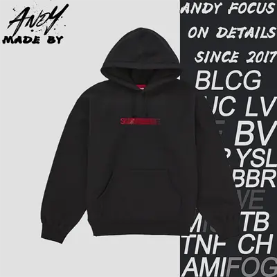 💰(350CNY)Sup 25Fw Rhinestone Phantom Letter Hooded Sweatshirt - Black Item ID:10000123