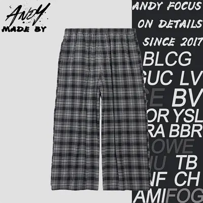 💰(310CNY) Plaid Pants with Front and Back Panels Item ID:10001523
