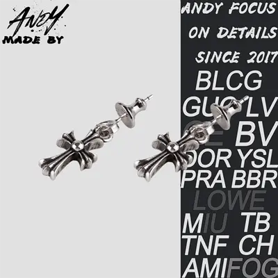 💰(270CNY)Letter cross earrings Item ID:50005665-Y