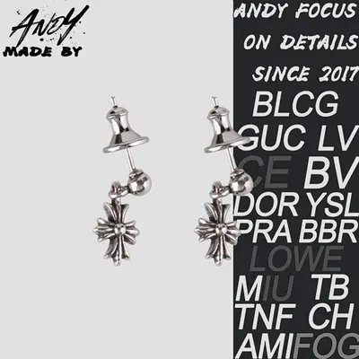 💰(245CNY)Single-section cross flower earrings Item ID:50002490-Y