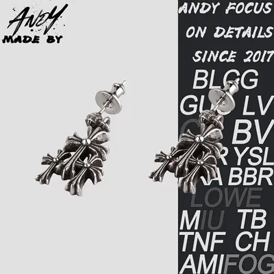 💰(285CNY)New Three Cross Earrings Item ID:50001707-Y