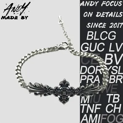 💰(240CNY)Vintage cross flower women's bracelet Item ID:50001409-Y