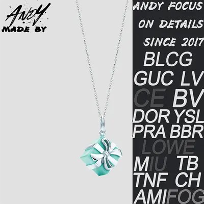 💰(320CNY)T-brand blue gift box necklace Item ID:50006936-Y