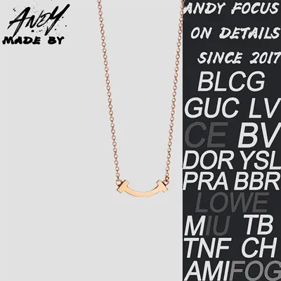 💰(220CNY)T Series Diamond Smile Necklace Item ID:50007634-Y