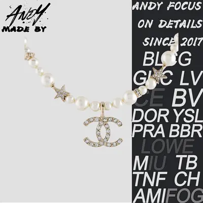 💰(245CNY)Five-pointed star double choker full diamond pearl necklace Item ID:50006273-Y