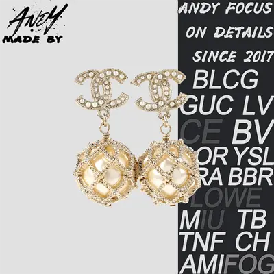💰(225CNY)Woven mesh pearl earrings Item ID:50006418-Y