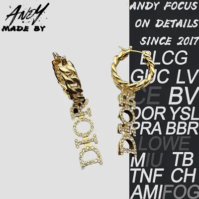 💰(230CNY) New Woven Letter Stud Earrings Item ID:50009398-Y
