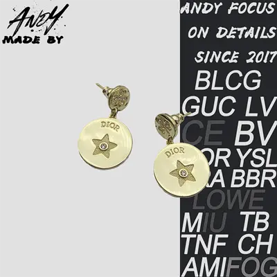 💰(230CNY) Star-shaped round rhinestone stud earrings Item ID:50006046-Y