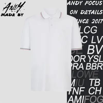 💰(220CNY) Striped Embroidered Short-Sleeve T-Shirt with Lapel Item ID:10003376-S