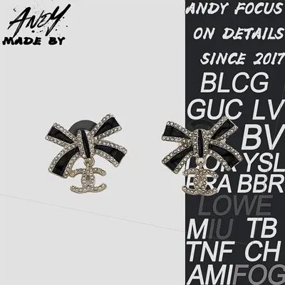💰(270CNY)Double C bow earrings Item ID:50006538-G