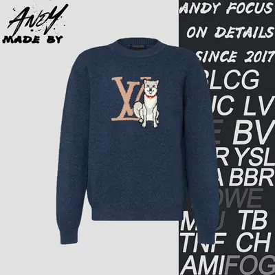💰(370CNY) Puppy Jacquard Crew Neck Sweater Item ID:10003009