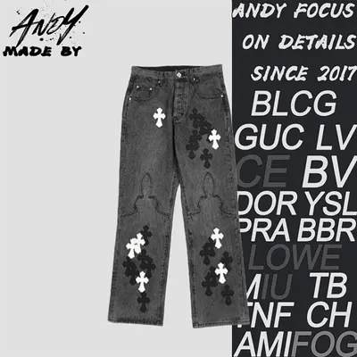 💰(600CNY) Limited Edition Flame-Patterned Leather Jeans Item ID:20008047
