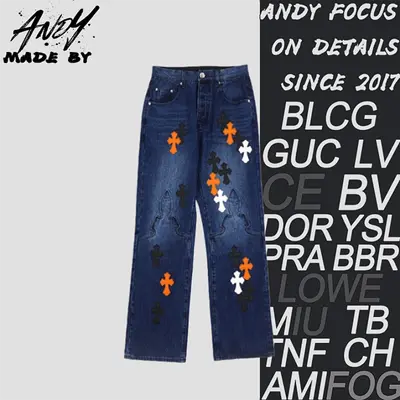 💰(600CNY) Limited Edition Flame-Patterned Leather Jeans Item ID:20004903
