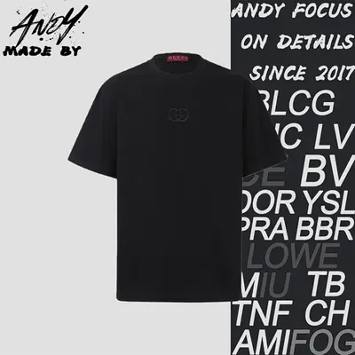 💰(190CNY) Cotton Embroidered Letter Pattern Crew Neck Short Sleeve T-Shirt Item ID:10007761-Z