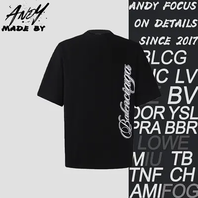 💰(190CNY)Neck Cotton T-shirt with Script Letter Embroidery Item ID:10000589-Z