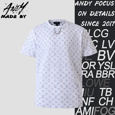 💰(210CNY)Classic Crew Neck Short-Sleeve T-Shirt with All-Over Chain Print Item ID:10000771-Z