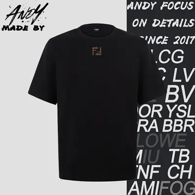 💰(109CNY)Cotton Crew Neck Corduroy FF Pattern Short-Sleeve T-Shirt Item ID:10001352-Z