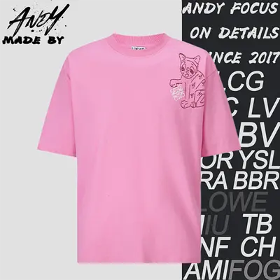 💰(190CNY)Embroidered Cat Logo Short-Sleeve T-Shirt Item ID:10005290-S