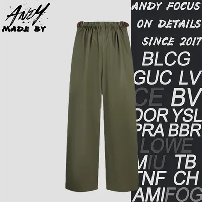 💰(400CNY)L*oewe leather label elastic waist work pants Item ID:20007471-S