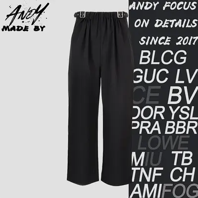 💰(400CNY)L* leather label elastic waist work pantsItem ID:20004206-S